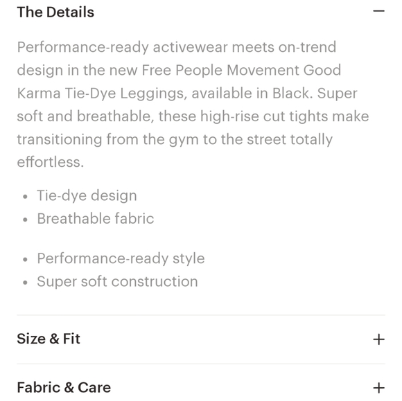 Nwot Free People Movement Good Karma Tie Dye Leggings - Picture 5 of 11